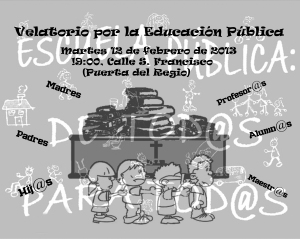 Velatorio por la Educación Pública Almansa #12F